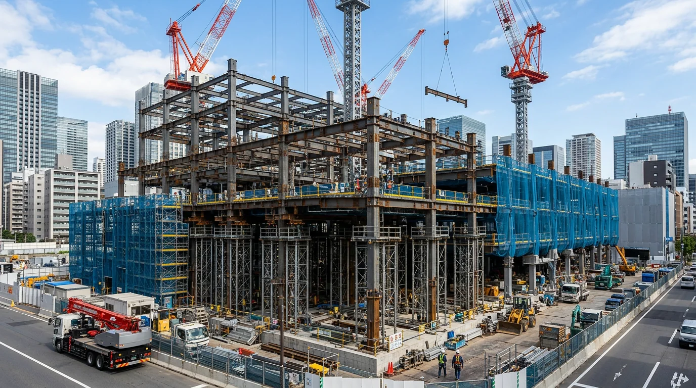 大林組の八重洲鉄骨崩落、58トンを32トンと誤認し2人書類送検
