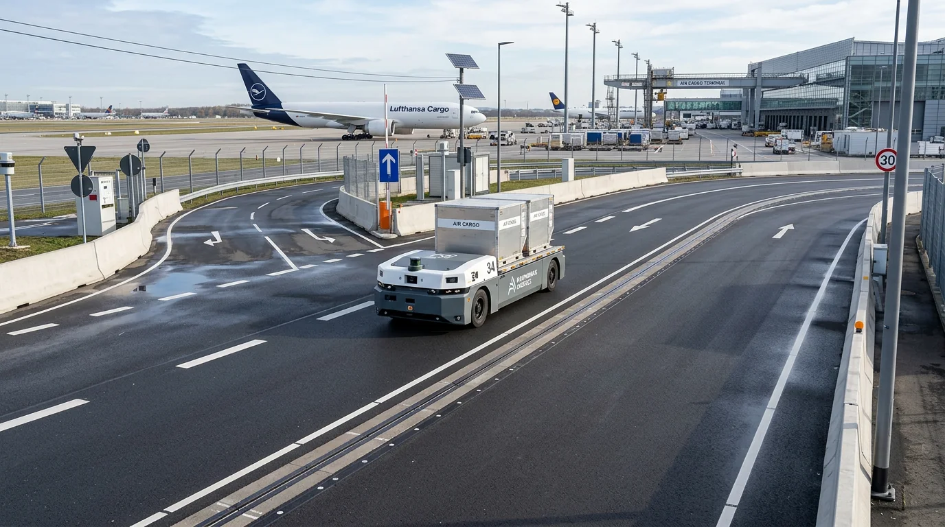 鹿島建設、成田空港で自動運転3台を11月実証｜光ファイバーで設備削減へ